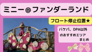 ミニー＠ファンダーランド★フロート停止位置とバケパ、DPA以外のおすすめエリアまとめ